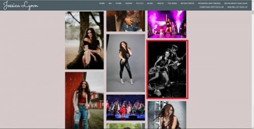 Jessica Lynn live pics from her Night People gig on her website