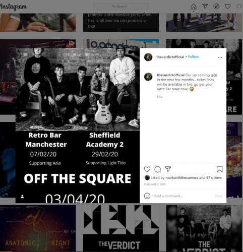 The Verdict gig poster