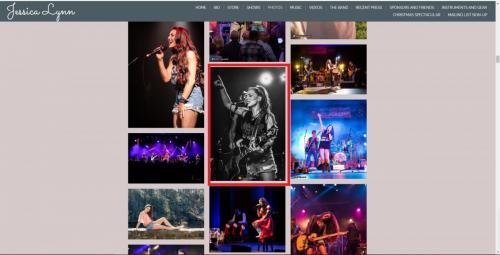 Jessica Lynn live pics from her Night People gig on her website