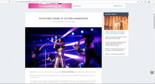 Mabel at Victoria Warehouse featured on Live-Manchester