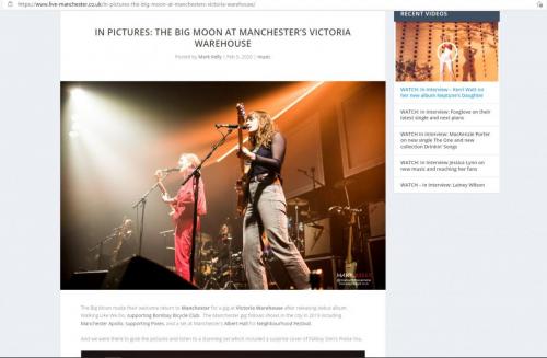 The Big Moon at Manchester's Victoria Warehouse featured on Live-Manchester